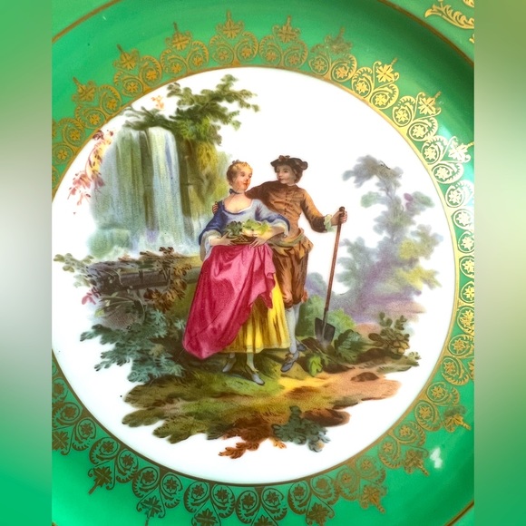 Volkstedt Porcelain 11” Handpainted Plate Made In Germany. - Picture 3 of 7